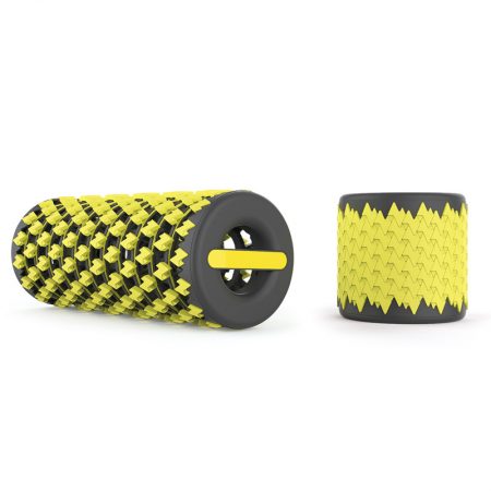 Portable Muscle Relaxer Massage Collapsible Foam Roller Yellow - Click Image to Close